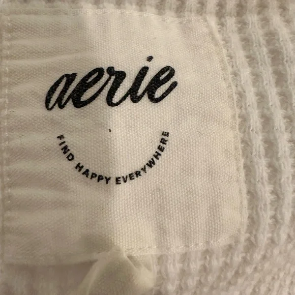 Aerie Cream Button-Up Shirt Jacket - Picture 2 of 5